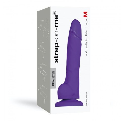 Dildo Soft Realistic Dildo Purple M - Strap-on-me