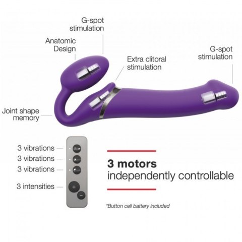 Dildo wibrujące strapon Strap-on Purple XL - Strap-on-me