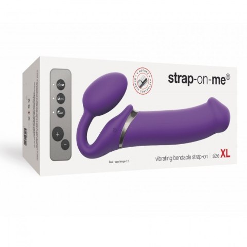 Dildo wibrujące strapon Strap-on Purple XL - Strap-on-me