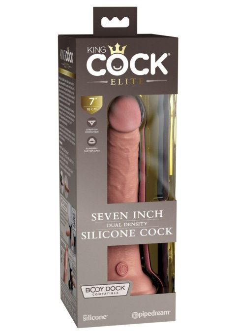 Realistyczne dildo 18 cm King Cock Dual Density Silicone Cock Light - Pipedream