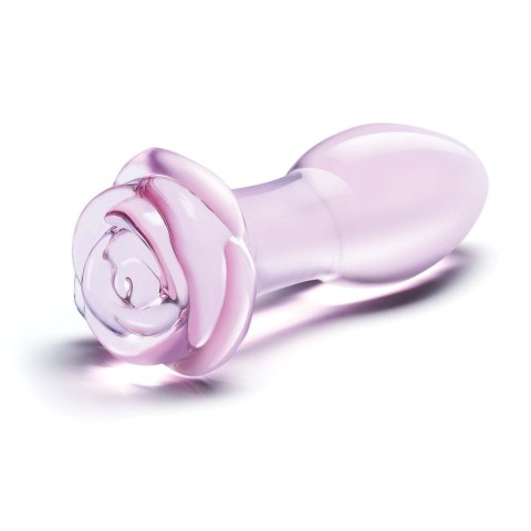 Gläs Rosebud Glass Butt Plug szklany korek analny 13 cm fioletowy