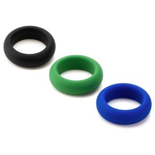 Zestaw trzech silikonowych pierścieni erekcyjnych Silicone Cock Ring Trio - All 3 Stretch Levels - Je Joue