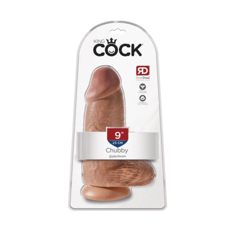 Realistyczne dildo z jądrami King Cock Chubby 9'' Tan - Pipedream