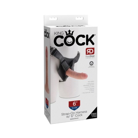 Dildo na uprzęży King Cock Strap on Harness Pipedream 6 Light Pipedream