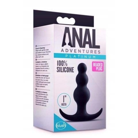 Anal Adventures Platinuim Beaded Plug korek analny czarny