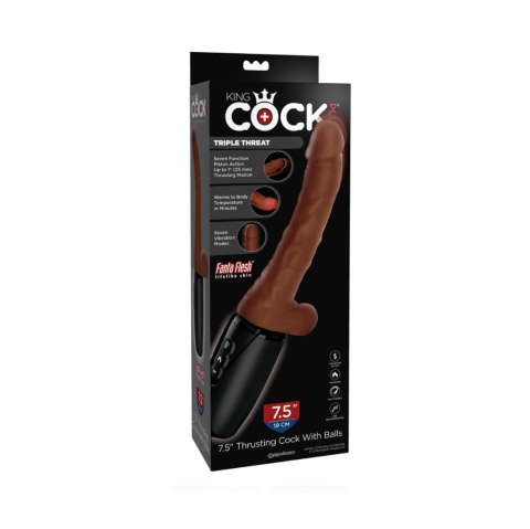 King Cock Plus 19 cm Thrusting Cock with Balls realistyczny wibrator - Pipedream