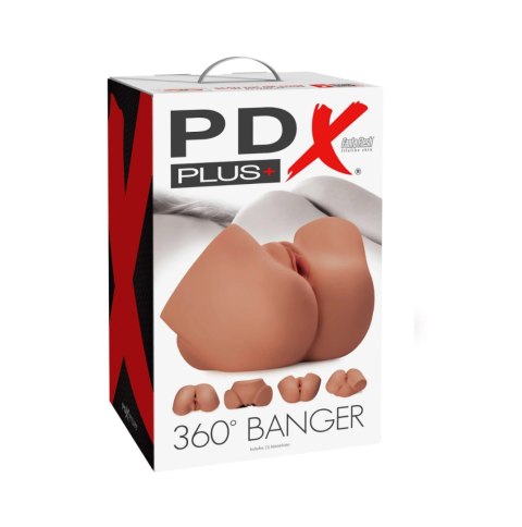 PDX Plus 360° Banger Tan masturbator realistyczny - Pipedream