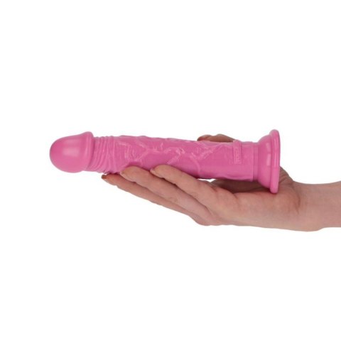 Realistyczne dildo 16,5 cm – elastyczne PVC, przyssawka, różowe