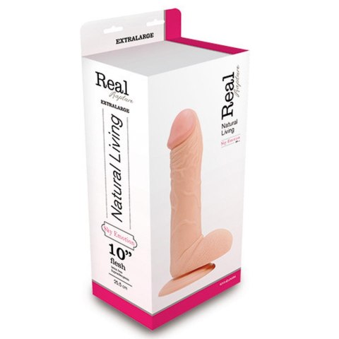 Dildo realistyczne 28,5 cm z przyssawką – grube, żyłkowane, PVC