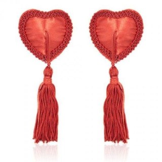 Nasutniki Heart Nipples Tassels RED Toyz4lovers