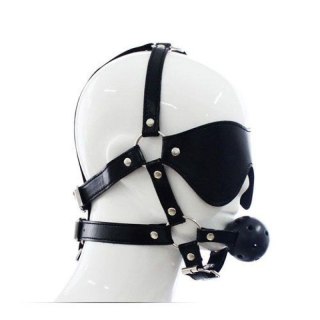 Imbracatura per viso con Maschera per occhi e morso Total Head Harness Restraint black Toyz4lovers