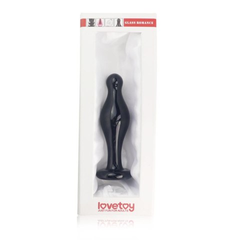 Szklany korek analny 4.5" Glass Romance Black Lovetoy