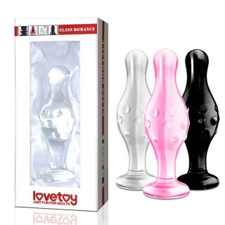 Szklany korek analny 4.5" Glass Romance czarny Lovetoy