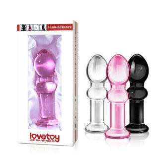 Szklany korek analny 4.5" Glass Romance Pink Lovetoy