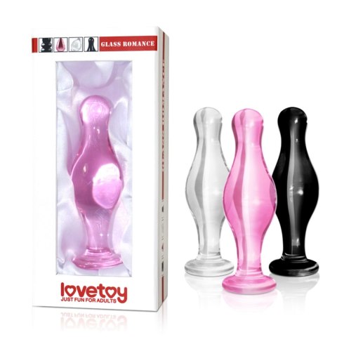 Szklany korek analny 4.5" Glass Romance Pink Lovetoy