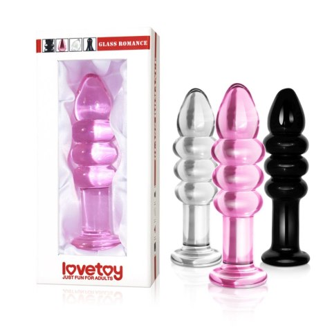 Szklany korek analny 5.5" Glass Romance Black Lovetoy