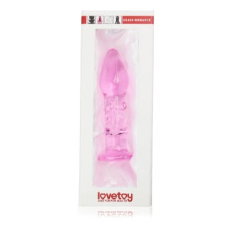 Szklany korek analny 5.5" Glass Romance Pink Lovetoy