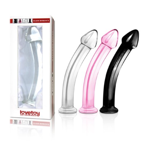 Szklane dildo 18 cm czarne - Lovetoy