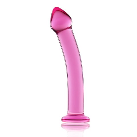 Szklane dildo 18 cm różowe - Lovetoy