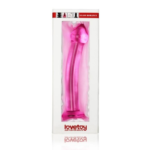 Szklane dildo 18 cm różowe - Lovetoy