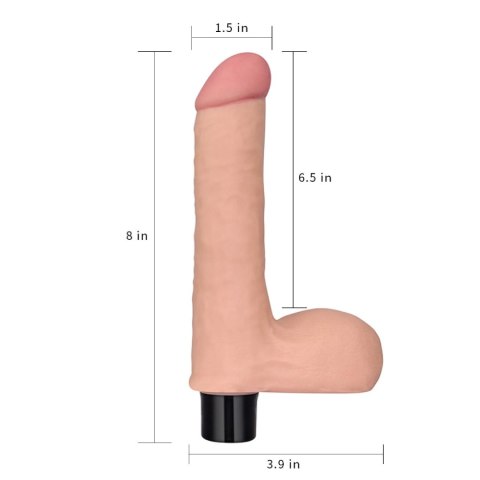 8"" REAL SOFTEE Vibrating Dildo Lovetoy