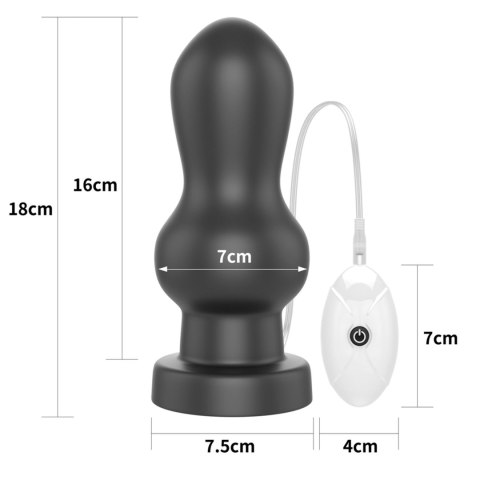 Lovetoy Vibrating Anal Rammer wibrujący korek analny 18 cm czarny