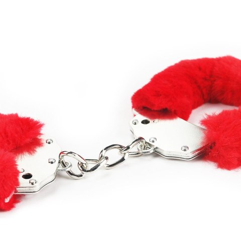 Fetish Pleasure Fluffy Handcuffs Red Lovetoy