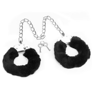 Fetish Pleasure Fluffy Leg Cuffs Black Lovetoy