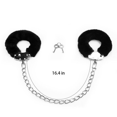 Fetish Pleasure Fluffy Leg Cuffs Black Lovetoy