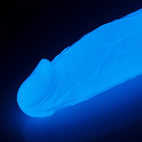 Świecące dildo 26 cm, realistyczne, TPE, przyssawka, kompatybilne z uprzężą