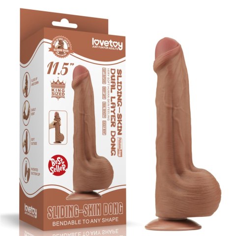 Realistyczne dildo 29 cm – podwójna warstwa TPE, mocna przyssawka