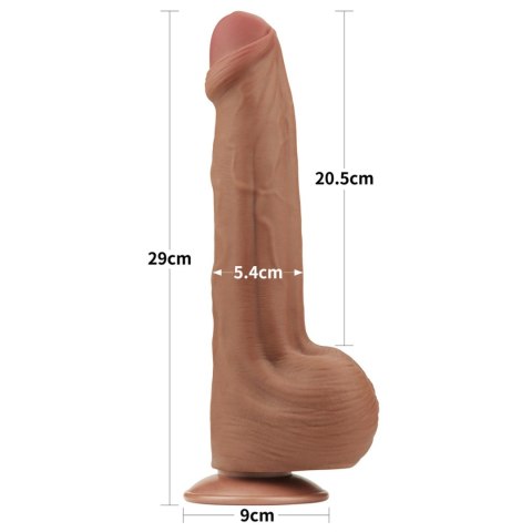 Realistyczne dildo 29 cm – podwójna warstwa TPE, mocna przyssawka