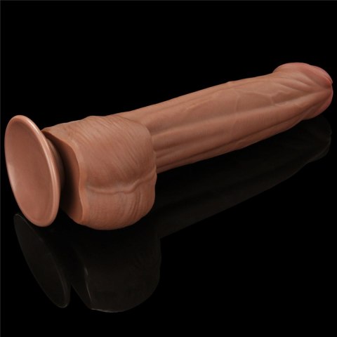 Realistyczne dildo 29 cm – podwójna warstwa TPE, mocna przyssawka