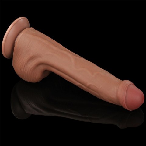 Realistyczne dildo 29 cm – podwójna warstwa TPE, mocna przyssawka