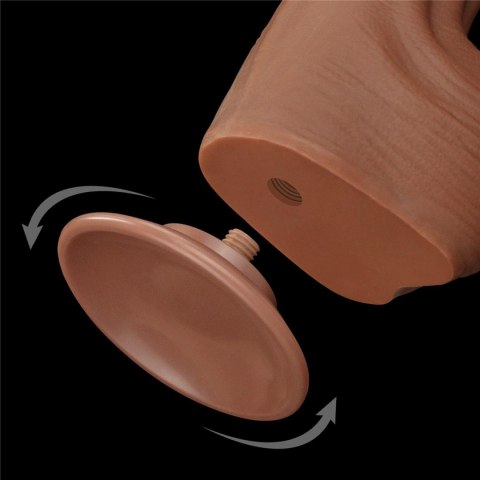 11.5'' King Sized Sliding Skin Dual Layer Dong Brown Lovetoy