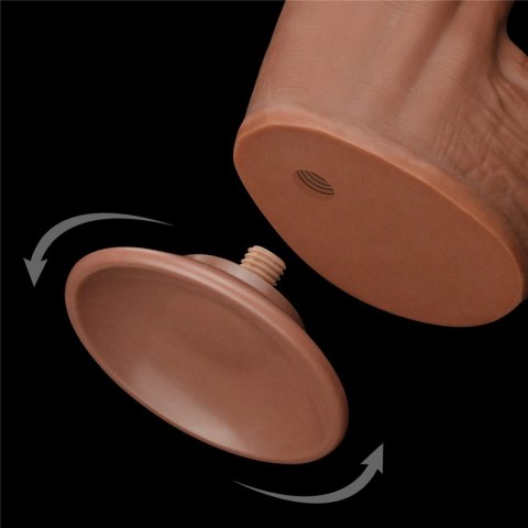 12'' King Sized Sliding Skin Dual Layer Dong Brown Lovetoy