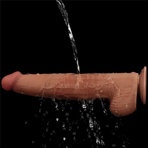 Dildo realistyczne Sliding Skin Dual Layer 34 cm brązowe - Lovetoy