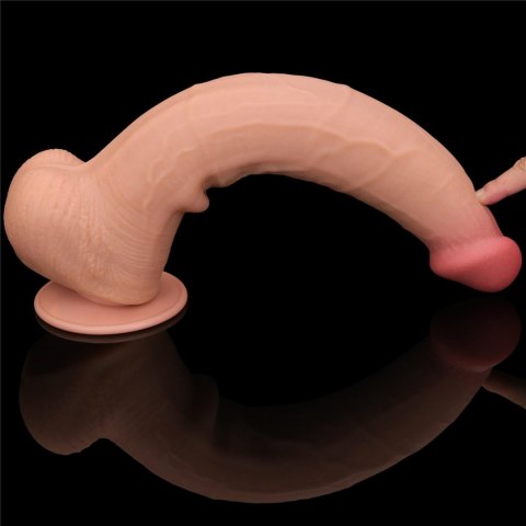 Realistyczne dildo 34 cm – TPE, przyssawka, elastyczne, naturalne doznania