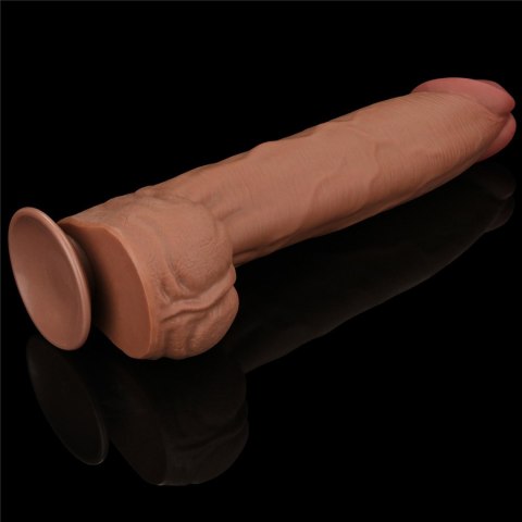 Dildo realistyczne 36 cm z przyssawką ciemne - Lovetoy