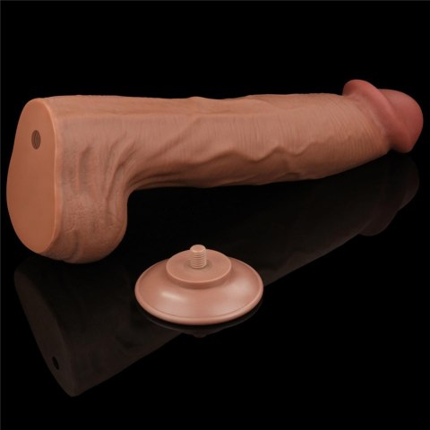 Dildo realistyczne 36 cm z przyssawką ciemne - Lovetoy