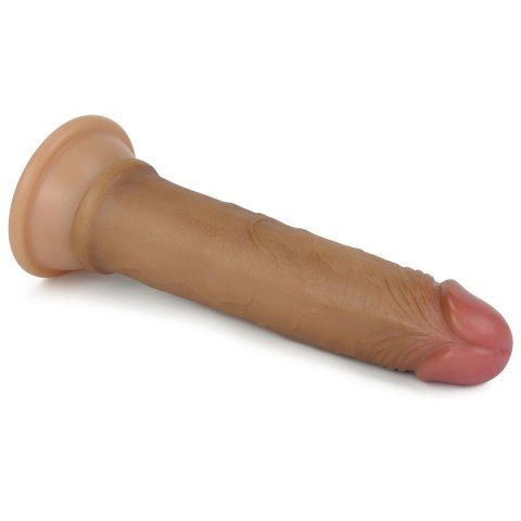 Realistyczne dildo 18 cm – dwuwarstwowy silikon, mocna przyssawka