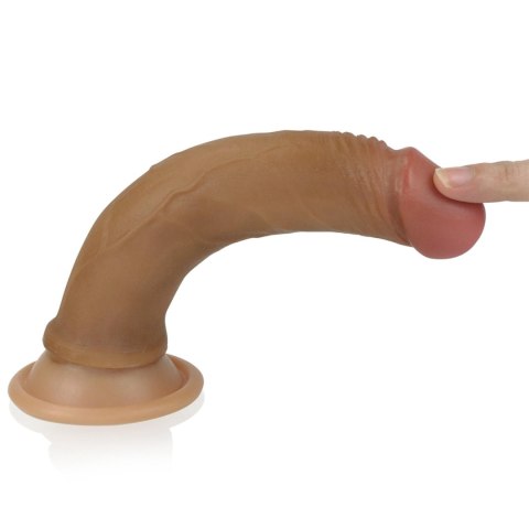 Realistyczne dildo 18 cm – dwuwarstwowy silikon, mocna przyssawka