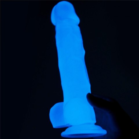 Świecące dildo z przyssawką, realistyczne, TPE, 21,5 cm