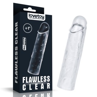 Nakładka na penisa Flawless Clear Penis Sleeve Add 1'' Lovetoy