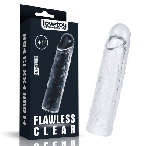 Nakładka na penisa Flawless Clear Penis Sleeve Add 1'' Lovetoy