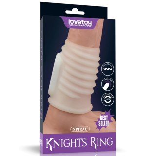 Vibrating Spiral Knights Ring (White) Lovetoy