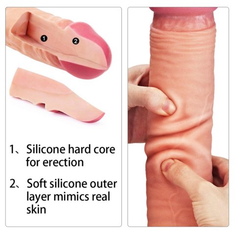 12" Dual Layered Platinum Silicone Cock Lovetoy