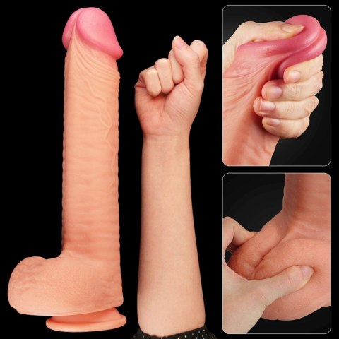 12" Dual Layered Platinum Silicone Cock Lovetoy