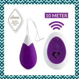 FeelzToys - Anna Vibrating Egg Remote Deep Purple FeelzToys