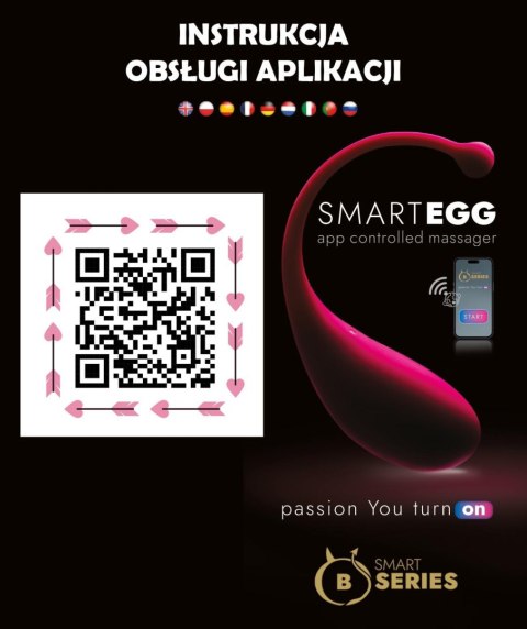 Jajeczko stymulujące sterowane telefonem Smart Egg różowe - B - Series